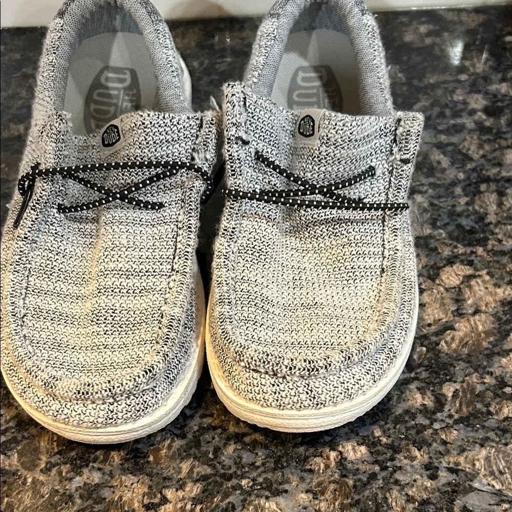 Hey Dude Kids Sneakers - Black and White - Picture 1 of 8